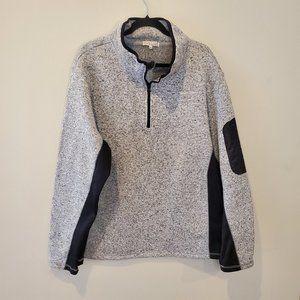 Young USA pull over gray knit fleece jacket 2XL